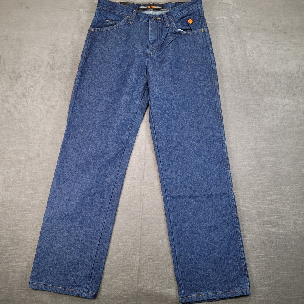 Wrangler Flame Resistant Regular Fit Work Pants CAT2 2112 Denim Jeans 29x30 New